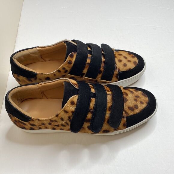 Nine West Leopard  Print Three Strap Velcro Casual Sneaker - Picture 2 of 10